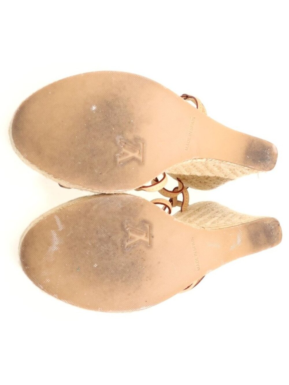 Louis Vuitton Cruise Line Wedge Soles Heels Espadrilles Strap Sandals Shoes - Picture 5 of 6